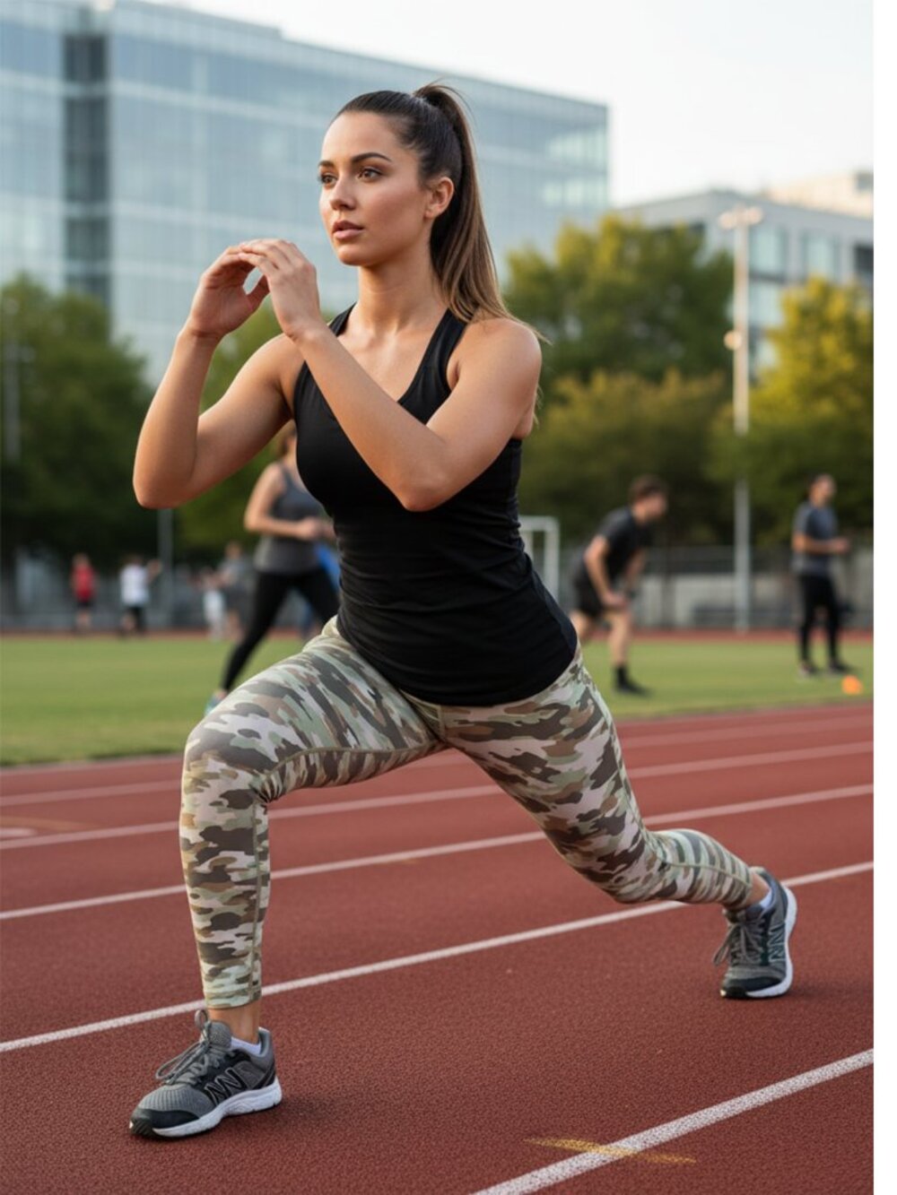 ShoSho Camo Pocket Leggings NWOT Green Medium High Rise Athletic Yoga Pants